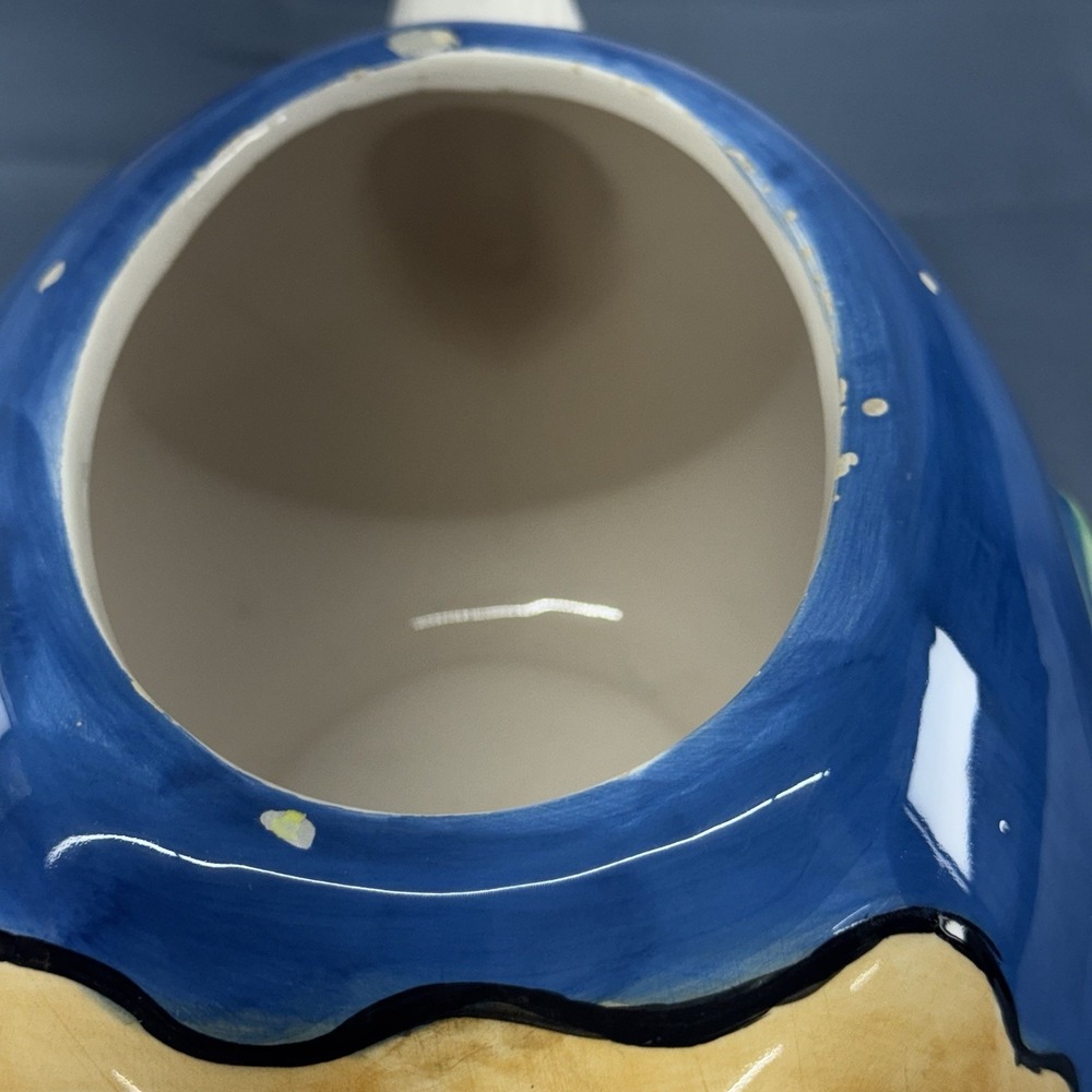 Certified International Coco Dowley Fish Canister Ceramic Blue Whine with Lid - Picture 6 of 9